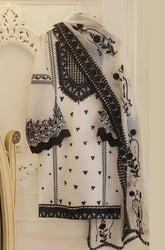 KP632-Agha Noor -WINTER 3PC Lawn Heavy Embroidered Shirt With Embroidered Bamber Dupatta